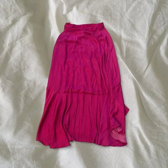 Maeve Fuchsia High-Low Skirt - Picture 2 of 4